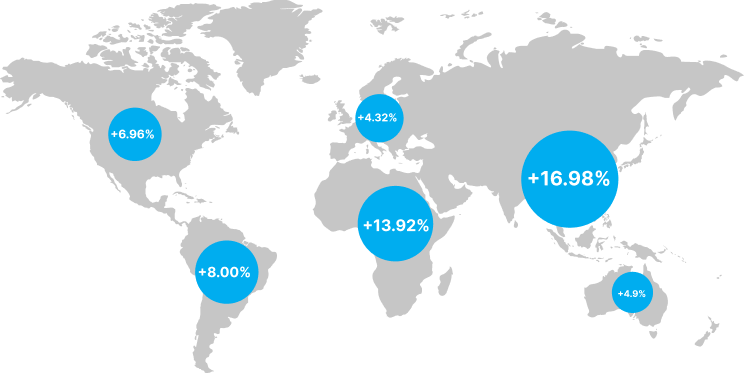 Social media growth map